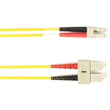 Black Box Os2 9-Micron Single-Mode Fiber Optic Patch Cable - Lszh, Sc-Lc,  FOLZHSM-008M-SCLC-YL